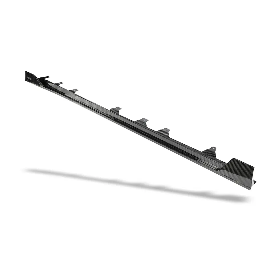 Thumbnail: Isolated carbon fiber side skirt showing mounting points
