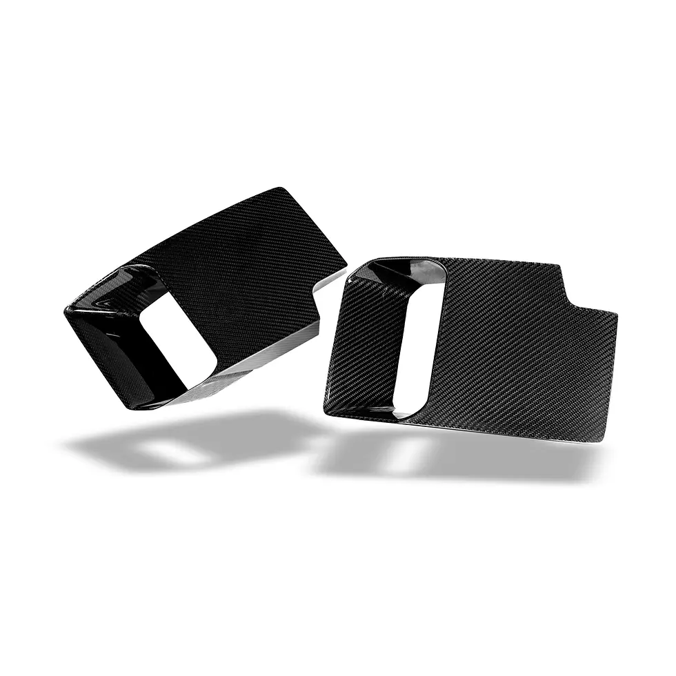 Thumbnail: Pair of carbon fiber block-off plates shown side-by-side