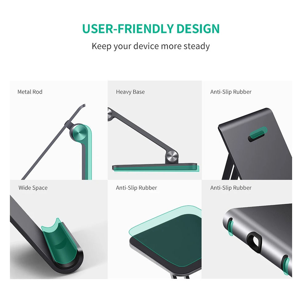 Thumbnail: Ugreen 40995 Aluminum Multi-Angle Table Cradle Phone Desktop Holder