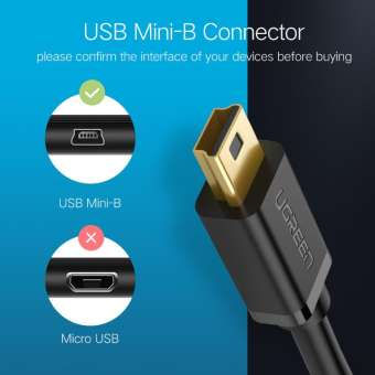 縮圖：UGREEN Mini USB Nickle Cable USB 2.0 Type A to Mini B Cable Data Charging Cord C