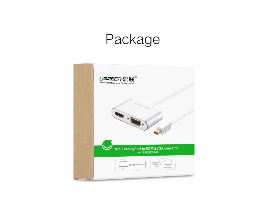 Thumbnail: UGREEN (MD115) Converter Mini Display Port TO HDMI + VGA