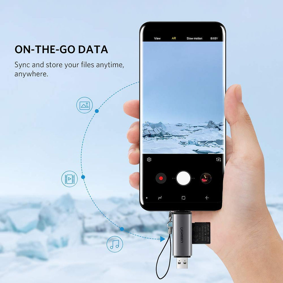 ภาพขนาดย่อ: Ugreen 50706 2-in-1 USB 3.0 / USB C Card Reader