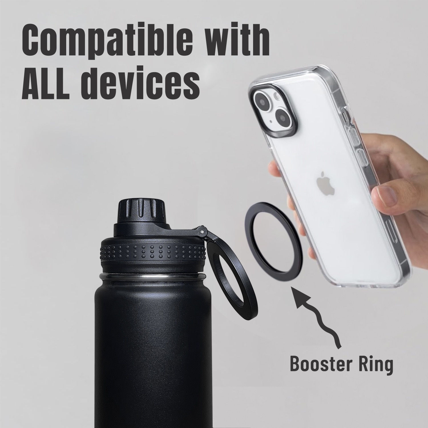 PK2536  304 650ml Stainless steel flask with magnetic tripodring