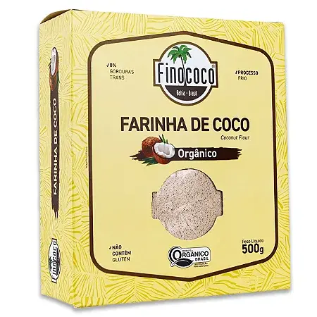 Farinha de Coco Orgânico 500g Finococo Sem Glúten