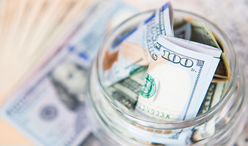 Dollar Bill in Jar