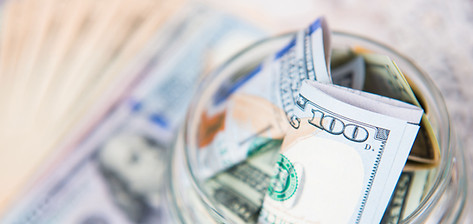 Dollar Bill in Jar