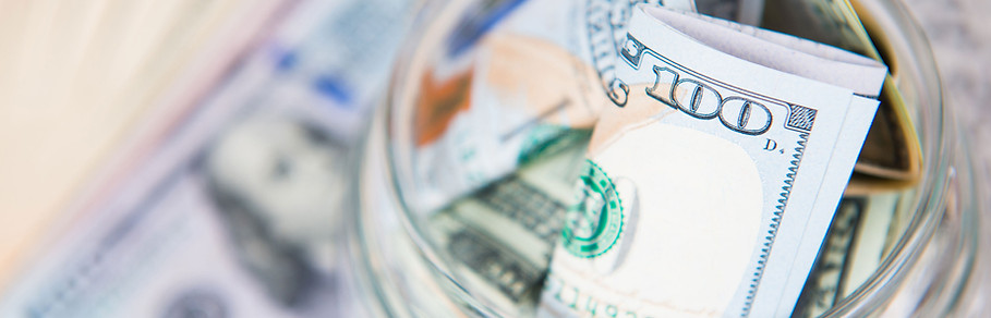 Dollar Bill in Jar