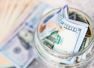 Dollar Bill no frasco