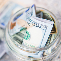 Dollar Bill in Jar