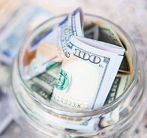 Dollar Bill in Jar