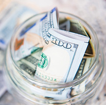 Dollar Bill in Jar