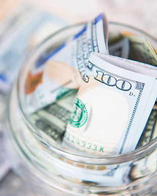 Dollar Bill in Jar