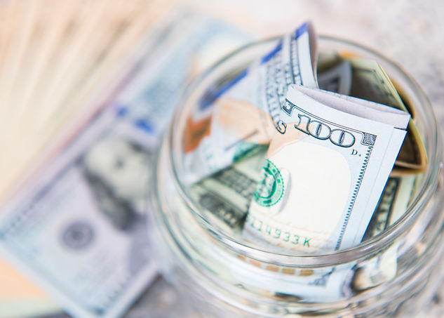 Dollar Bill in Jar
