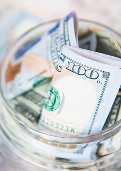 Dollar Bill in Jar