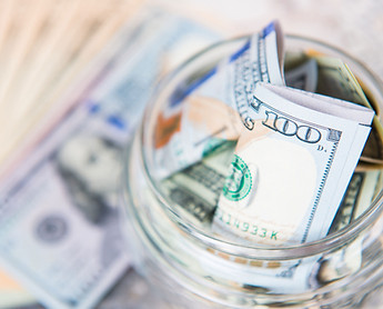 Dollar Bill in Jar