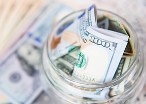 Dollar Bill in Jar