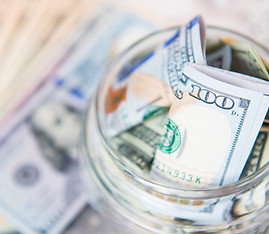 Dollar Bill in Jar
