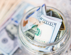 Dollar Bill in Jar