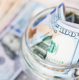 Dollar Bill in Jar