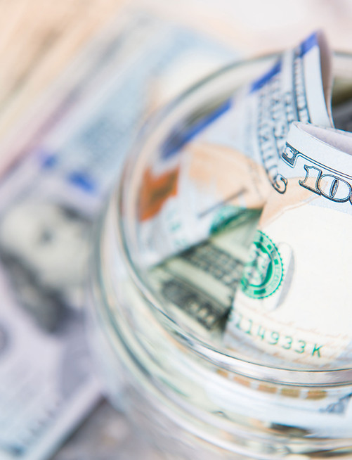 Dollar Bill in Jar