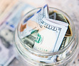 Dollar Bill in Jar