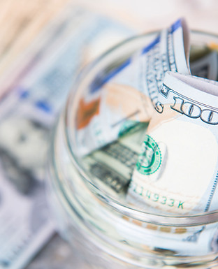 Dollar Bill in Jar