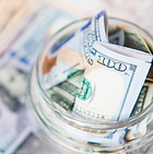 Dollar Bill in Jar