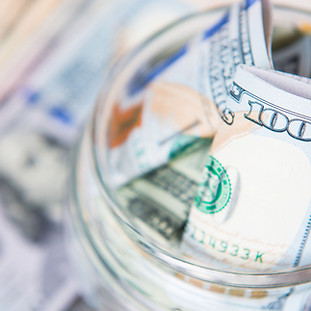 Dollar Bill in Jar