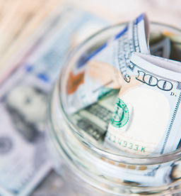 Dollar Bill in Jar