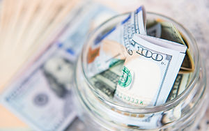 Dollar Bill in Jar