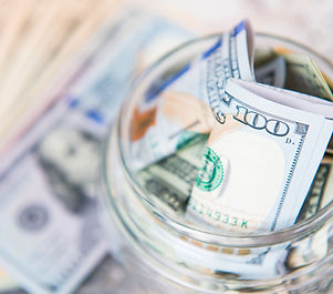 Dollar Bill in Jar