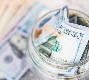Dollar Bill in Jar