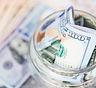 Dollar Bill in Jar