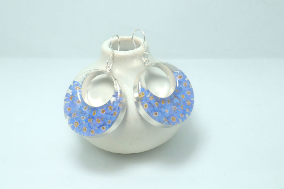Miniatura: Caro Circle Forget me Not Earrings