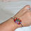 Miniatura: Oval Multi-Flower Bangle