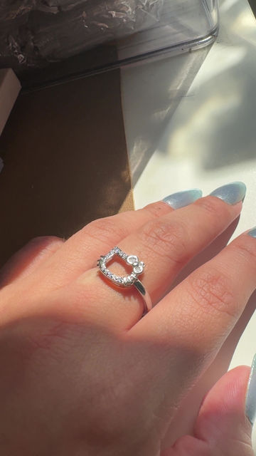 Miniatura: Kitty Silver Plated Ring - Adjustable