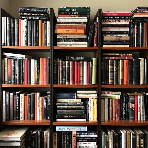 Books packed nicely on the shelves in the study .jpg