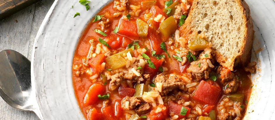 Stuffed Pepper Stoup (Stew + Soup)