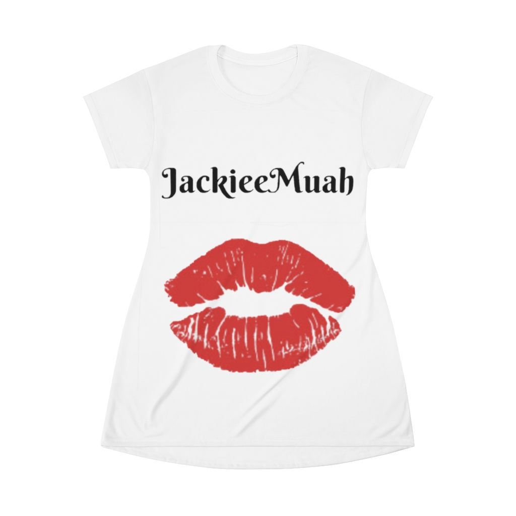 "JackieeMuah" All Over Print T-Shirt Dress