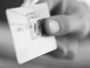 Primer plano de la tarjeta de crédito