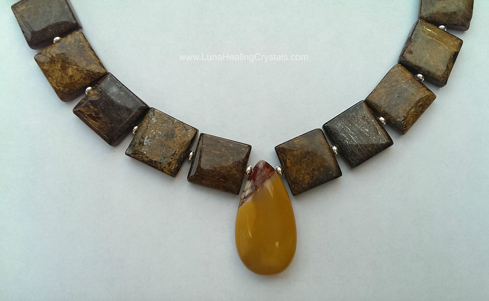 Thumbnail: Bronzite and Mookaite Necklace
