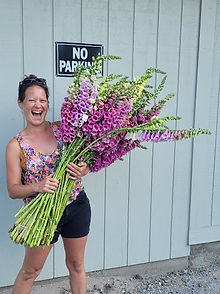 michelle with foxgloves.jpg