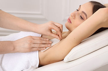Underarm hard waxing