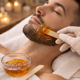 Beard sugar waxing
