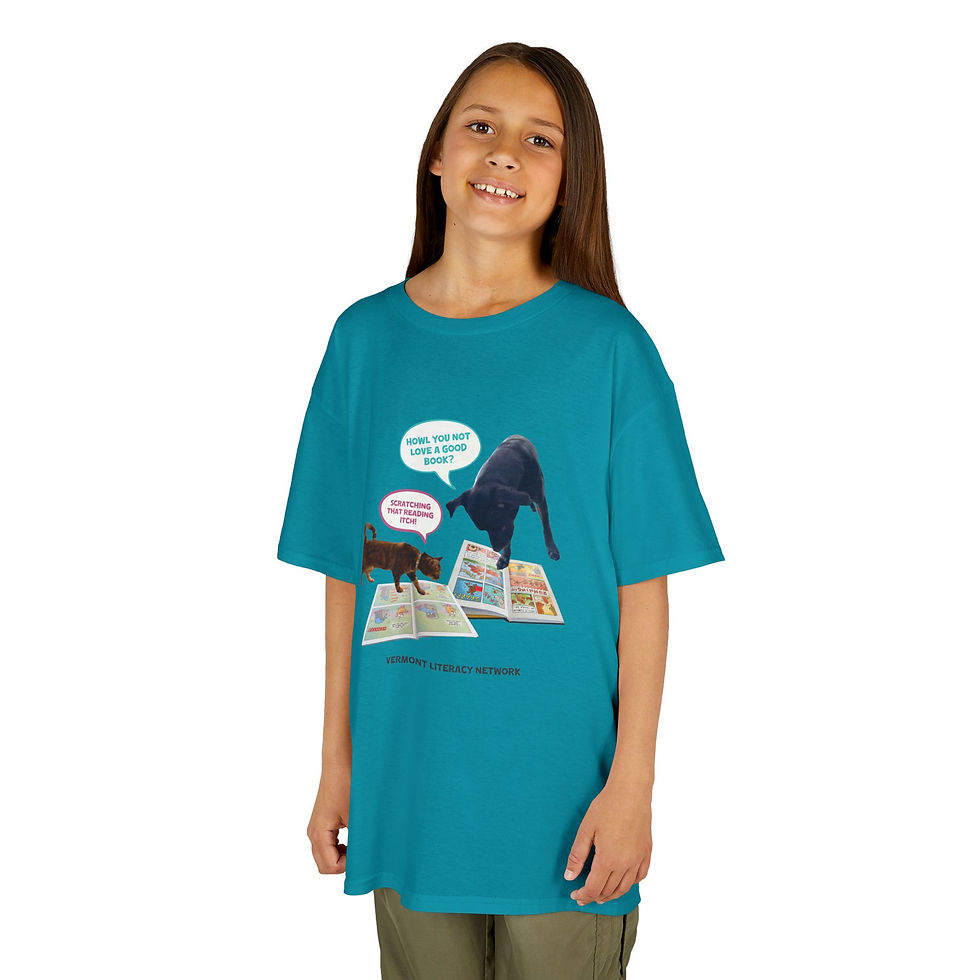 Thumbnail: Reading Buddies | Books & Barks by Yoga | Kids Tee Shirt