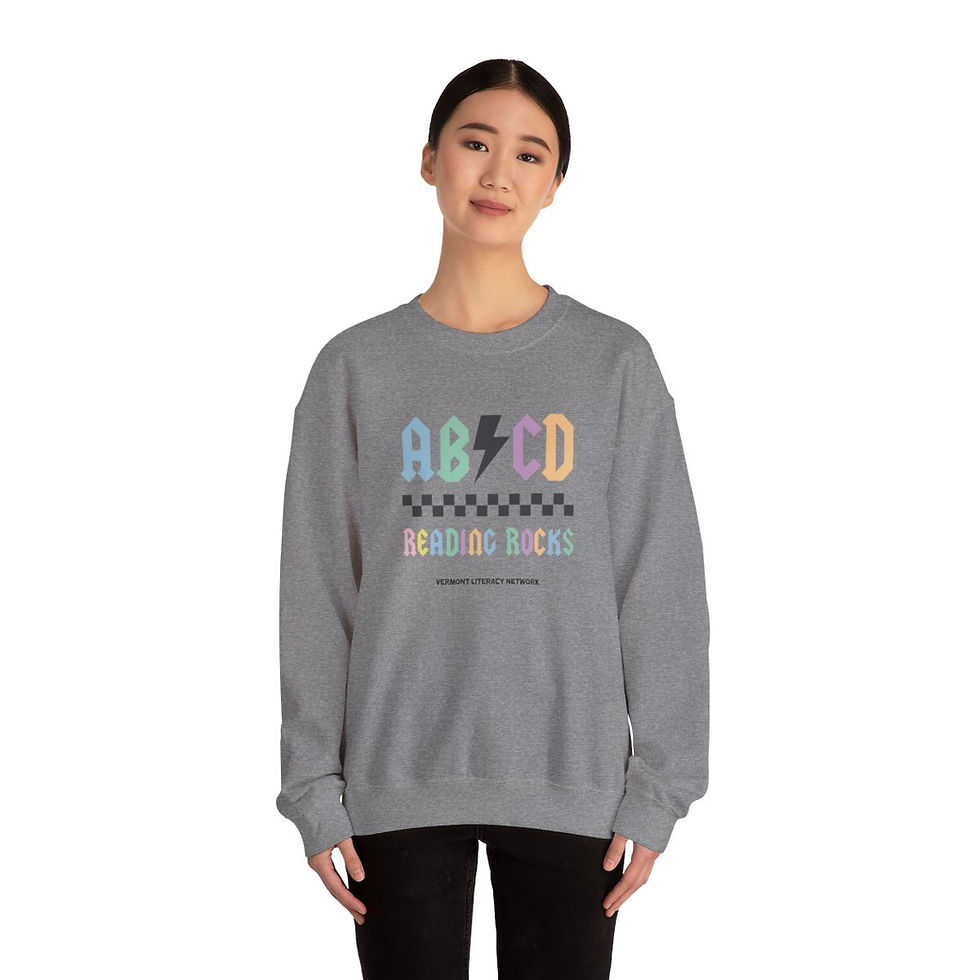 Thumbnail: ABCD Reading Rocks | Adult Crewneck Sweatshirt