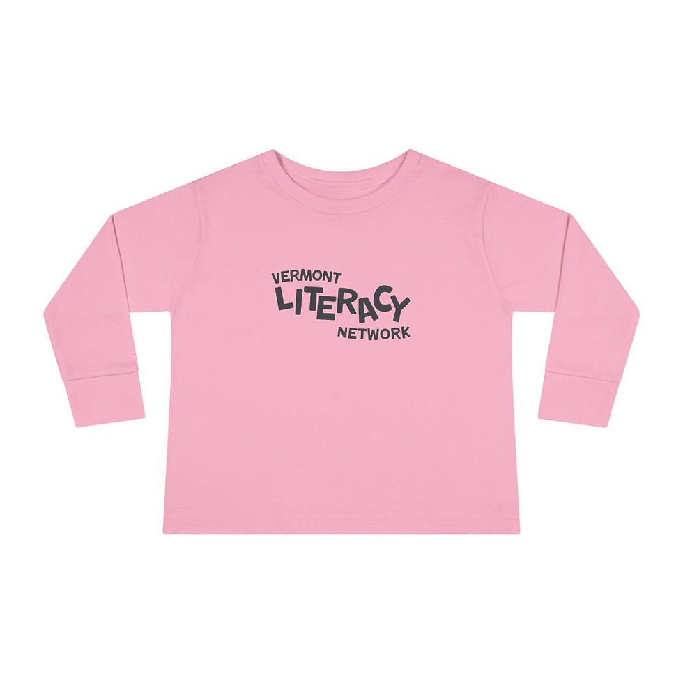 Thumbnail: Vermont Literacy Network | Black Lettering | Toddler Long Sleeve
