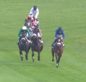 Lune Bleue on her way to winning the G3 Prix de Chambly at Auteuil, 17th September