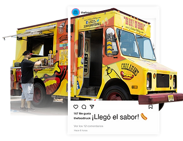 camion comida en post de instagram