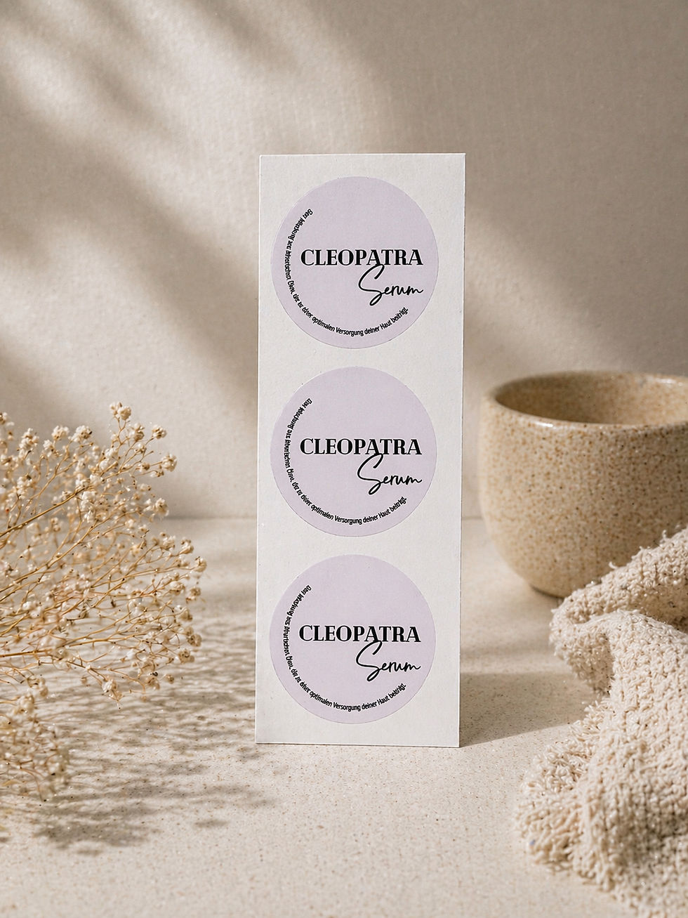 Miniaturbild: Sticker für "Cleopatra-Serum"